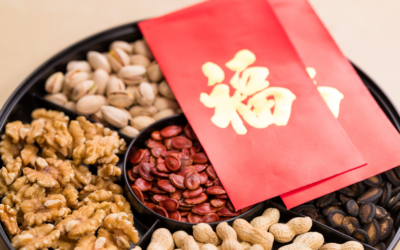 Nuts and seeds in the Tray of Luck for Chinese New Year