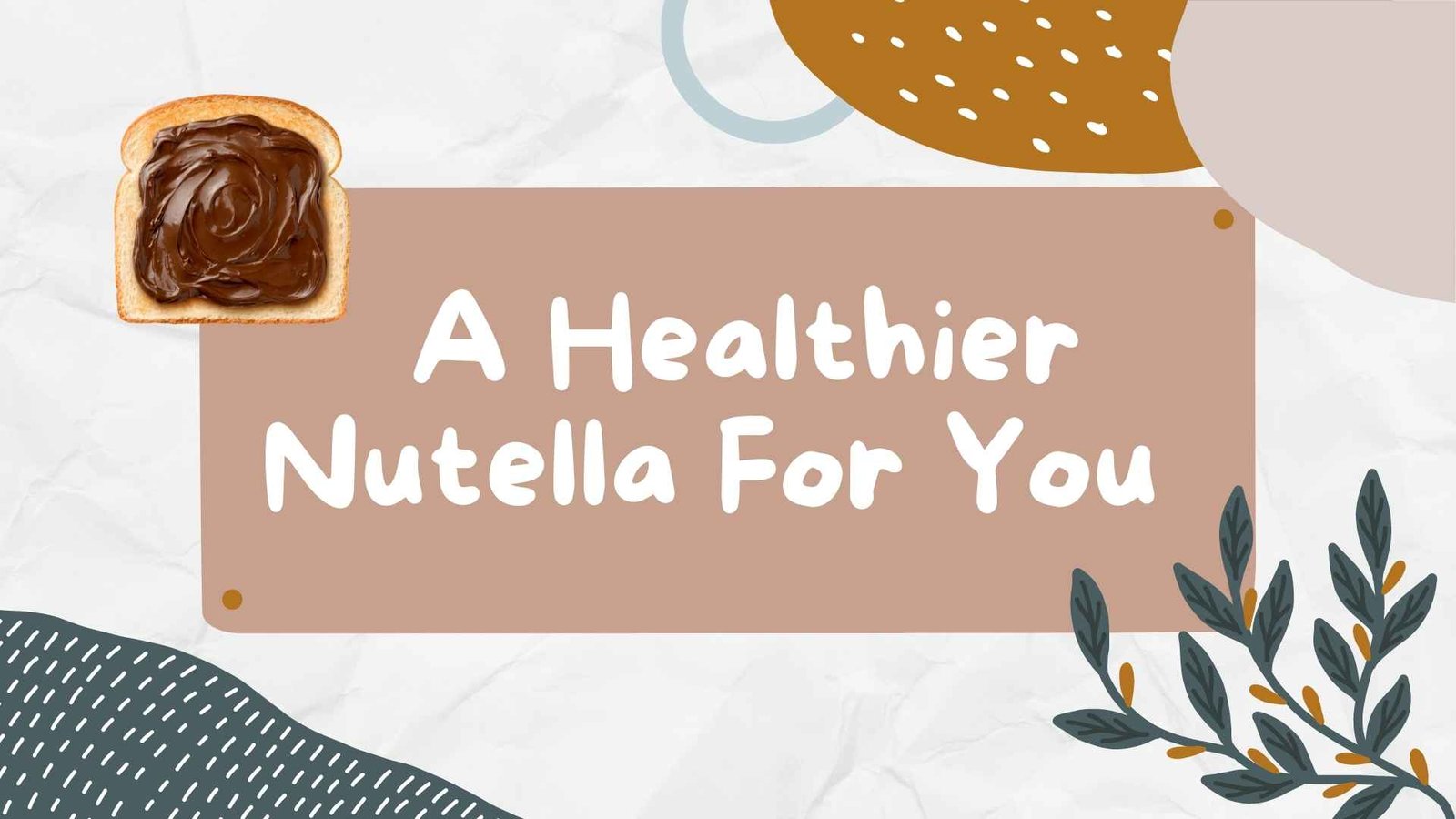 a healthier nutella for you